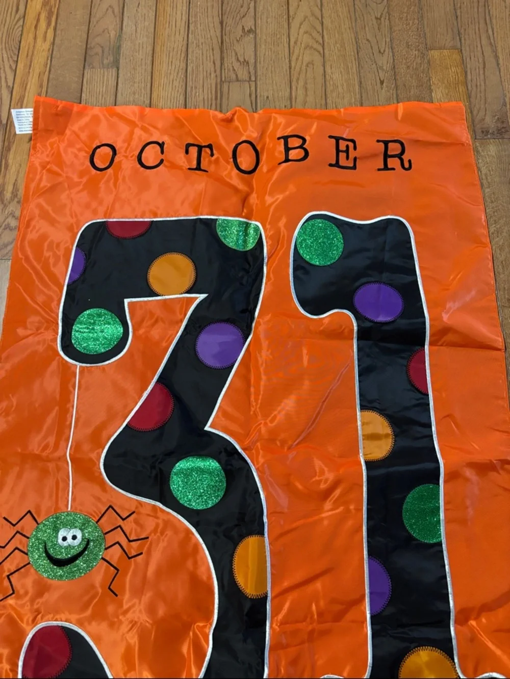 Orange Halloween 'October 31' Decorative Flag - Unbranded